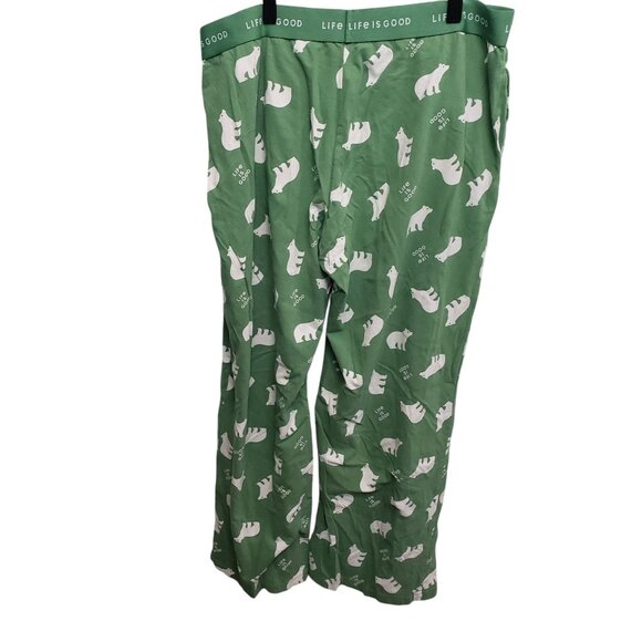 Life is Good Lounge Pajama Pant Green Polar Bear Size Large - Picture 5 of 5